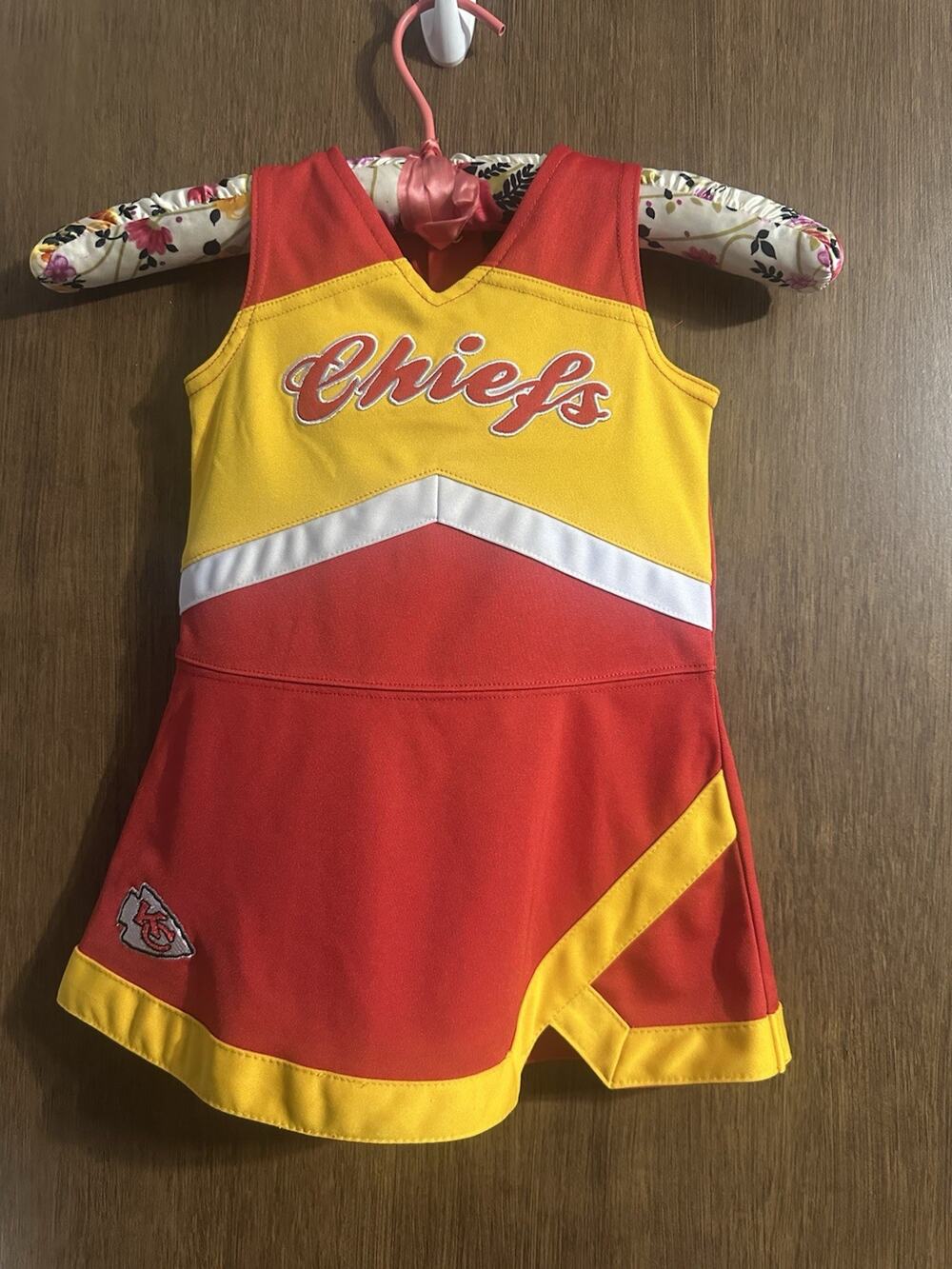 Kansas City Chiefs Toddler sz 24M Cheerleading uniform dress football sports NFL